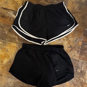 Nike Women's Black and White Athletic Shorts Set